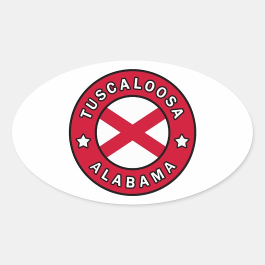 Sticker Ovale Tuscaloosa Alabama (Devant)