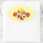 Sticker Ovale TWEETY™ avec marguerites (Sac)
