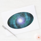 Sticker Ovale Twirl Cosmique Bleu (Enveloppe)