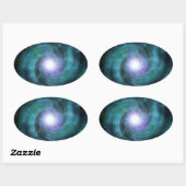 Sticker Ovale Twirl Cosmique Bleu (Feuille)