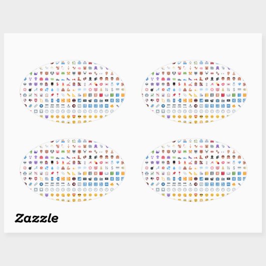 Sticker Ovale Twitter Emoji (Twemoji) (Feuille)