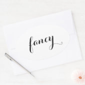Sticker Ovale Typographie soignée (Enveloppe)