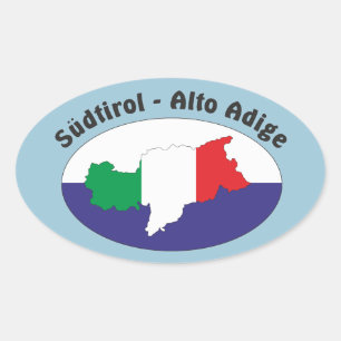 Sticker Ovale Tyrol du Sud - Alto Adige - Italie - Italia
