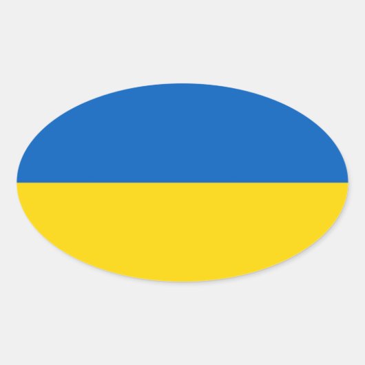 Sticker Ovale Ukraine (Devant)