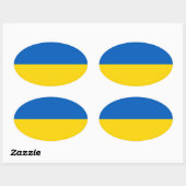 Sticker Ovale Ukraine (Feuille)