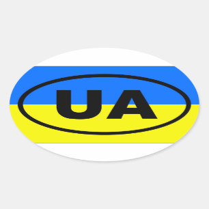 Sticker Ovale Ukraine UA Europe