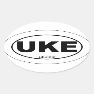 Sticker Ovale Ukulele