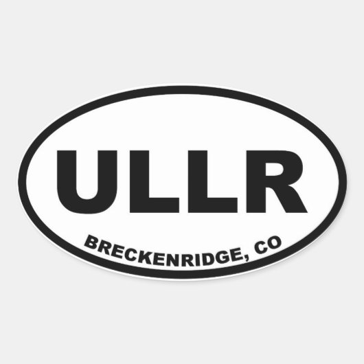 Sticker Ovale ULLR Breckenridge Colorado (Devant)