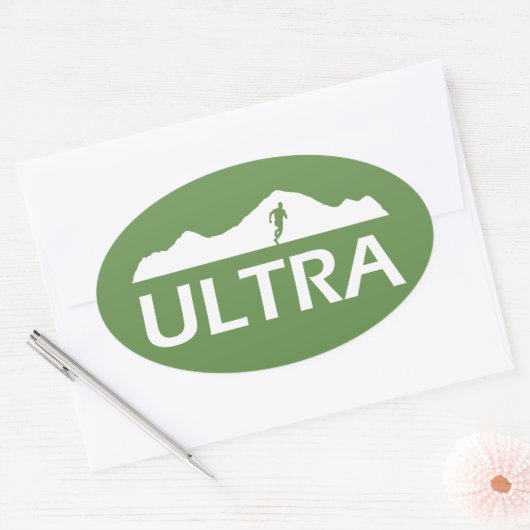 Sticker Ovale Ultra en cours d'exécution (Enveloppe)