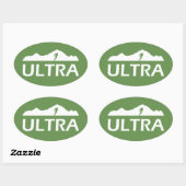 Sticker Ovale Ultra en cours d'exécution (Feuille)