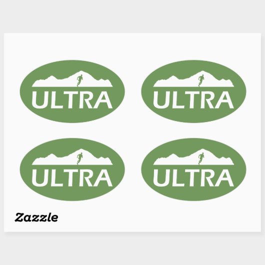 Sticker Ovale Ultra en cours d'exécution (Feuille)