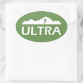 Sticker Ovale Ultra en cours d'exécution (Sac)