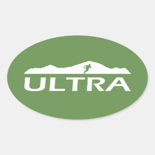 Sticker Ovale Ultra en cours d'exécution