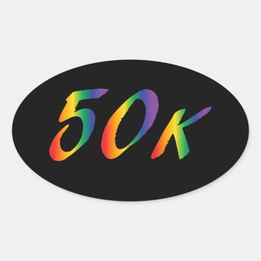Sticker Ovale Ultra Marathon 50 000 (Devant)