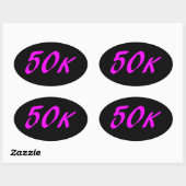 Sticker Ovale Ultra Marathon 50 000 (Feuille)