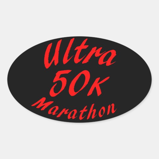 Sticker Ovale Ultra Marathon 50 000 (Devant)