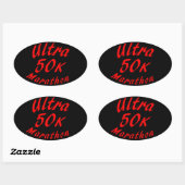 Sticker Ovale Ultra Marathon 50 000 (Feuille)