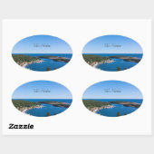 Sticker Ovale Ulvo Harbour, Hoga-Kusten, Suède (Feuille)