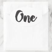 Sticker Ovale Un 1er anniversaire Art Premier anniversaire Mon 1 (Sac)