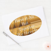 Sticker Ovale Un message inspirant avec la conception africaine  (Enveloppe)