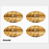 Sticker Ovale Un message inspirant avec la conception africaine  (Feuille)