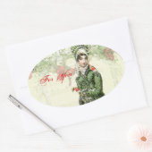 Sticker Ovale Un Noel Joyeux (Enveloppe)