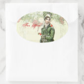 Sticker Ovale Un Noel Joyeux (Sac)