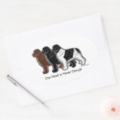 Sticker Ovale Un nouveau ne suffit jamais (Enveloppe)