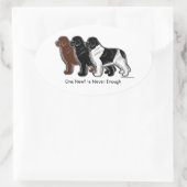 Sticker Ovale Un nouveau ne suffit jamais (Sac)