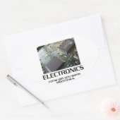 Sticker Ovale Un peu d'électronique. (Enveloppe)