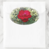 Sticker Ovale Un rose solitaire (Sac)
