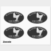 Sticker Ovale Un visage endormi à mi-ombre (Feuille)