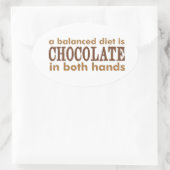 Sticker Ovale Une alimentation équilibrée est… (Sac)