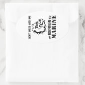 Sticker Ovale Une amie de Marine (Sac)
