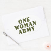 STICKER OVALE UNE ARMÉE FEMME (Enveloppe)
