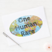 Sticker Ovale Une race humaine (Enveloppe)