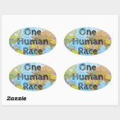 Sticker Ovale Une race humaine (Feuille)