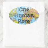 Sticker Ovale Une race humaine (Sac)