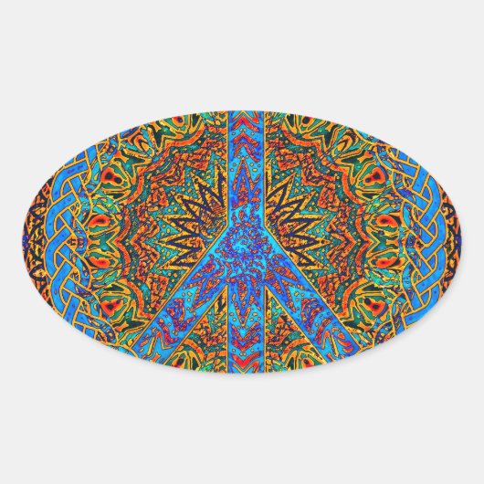 Sticker Ovale Une vie paisible (Devant)