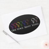 Sticker Ovale Une voix, beaucoup de voix (Enveloppe)