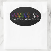 Sticker Ovale Une voix, beaucoup de voix (Sac)