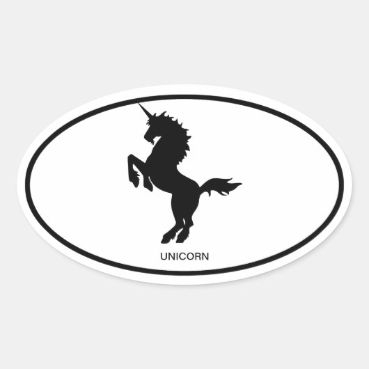 Sticker Ovale Unicorne (Devant)