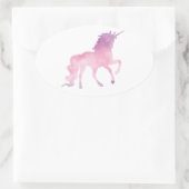 Sticker Ovale Unicorne rose pastel (Sac)