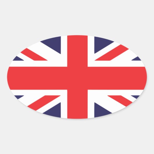 Sticker Ovale Union Jack (Devant)