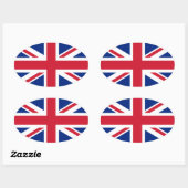 Sticker Ovale Union Jack britannique (Feuille)