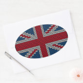 Sticker Ovale Union Jack Heart (Enveloppe)