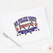 Sticker Ovale Unité K9 personnalisée fière (Enveloppe)