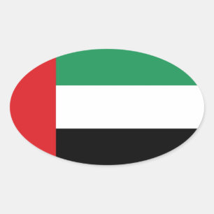 Sticker Ovale United Arab Emirat Flag
