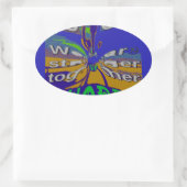 Sticker Ovale United USA Hope Stronge Together (Sac)