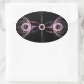 Sticker Ovale Univers parallèles Art fractal Abstrait (Sac)